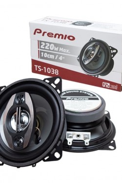 Premio TS-1038 220 Watt 4 İnç 10 Cm Tweeterli 2 li Takım Oto Hoparlör